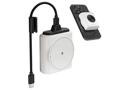 Portronics Moji 10 10000mAh mini Powerbank, Detachable Type C Cable, LED Indicator, 20W Wired Output - White Portronics Moji 10 10000mAh mini Powerbank, Detachable Type C Cable, LED Indicator, 20W Wired Output - White