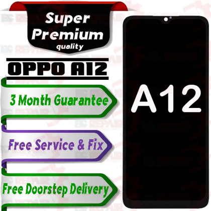 Oppo A12 Combo LCD with Touch Screen  Black