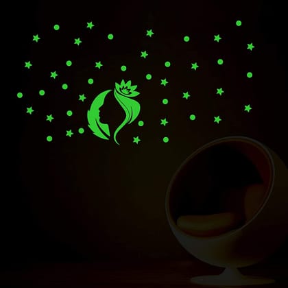 DreamKraft Glow in The Dark Decorative Radium Sticker (Green, 45 cm X 28 cm)