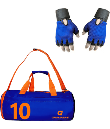 GROUPERS Polyester BLUE 20 Ltrs Gym Bag