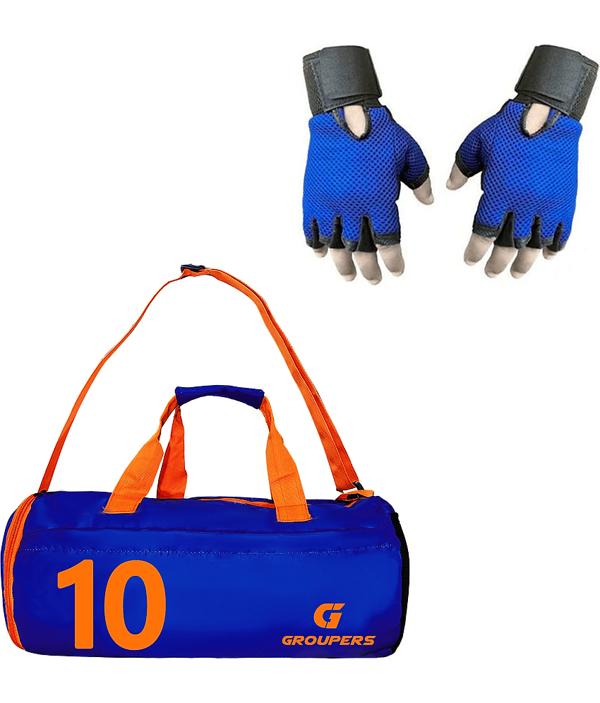 GROUPERS Polyester BLUE 20 Ltrs Gym Bag