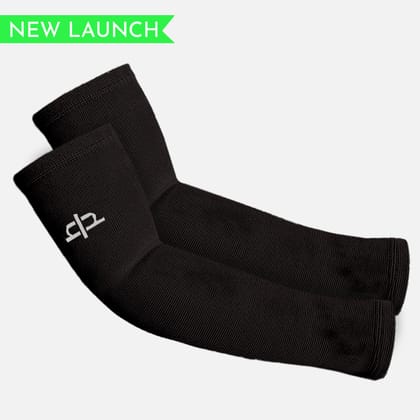 Bamboo Full Arm Compression Sleeve - Pack of 2-Black | Black