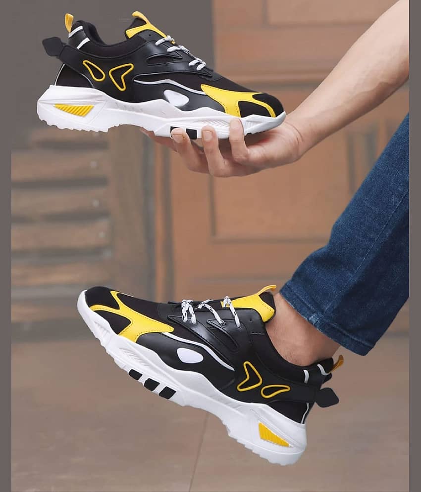 Figor Stylish/Comfortable - Black Men's Sneakers