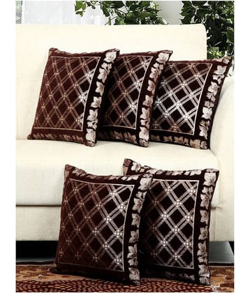BELLA TRUE  Set of 5 Velvet Cushion Covers 40X40 cm (16X16)