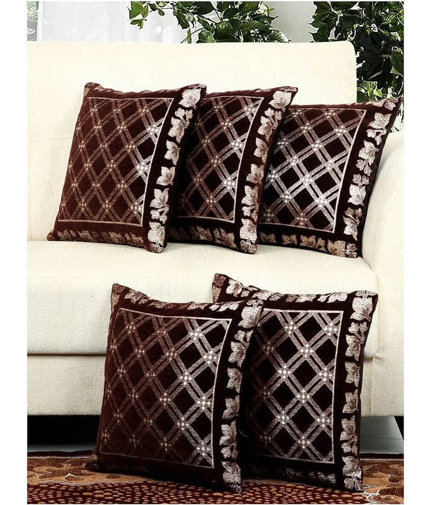 BELLA TRUE  Set of 5 Velvet Cushion Covers 40X40 cm (16X16)