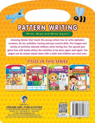 Pattern Write and Wipe Book for Children Age 2+ Early Learning Book with a Pen [Paperback] Dreamland Publications