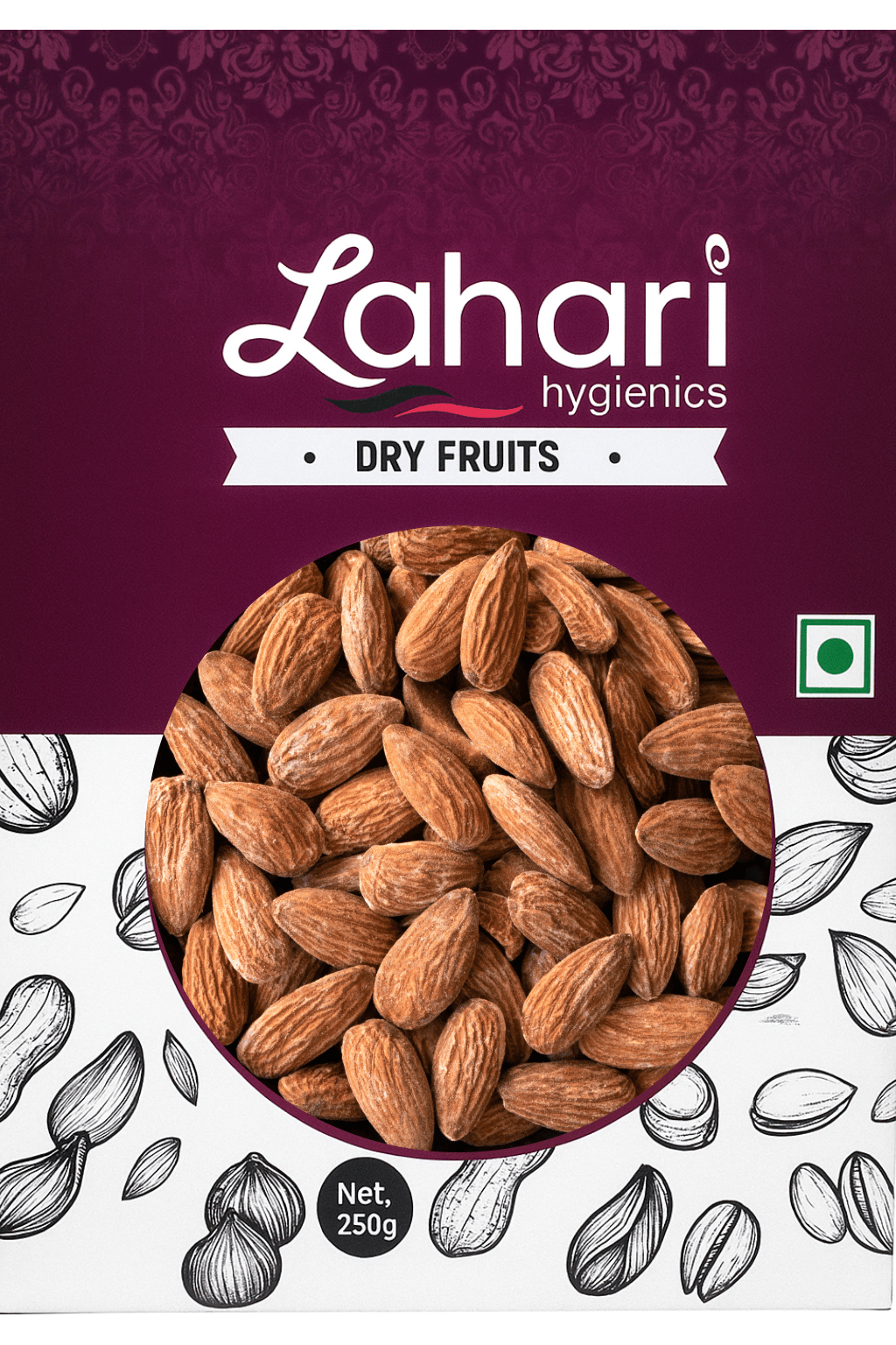 ROASTED ALMONDS 250G