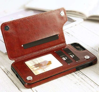 Luxury Wallet Style Premium Leather Case-iPhone 7