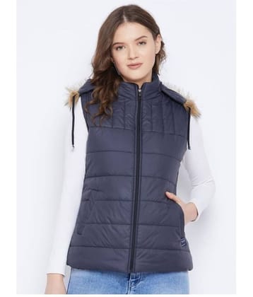VERO AMORE Polyester Navy Parka Jackets Single