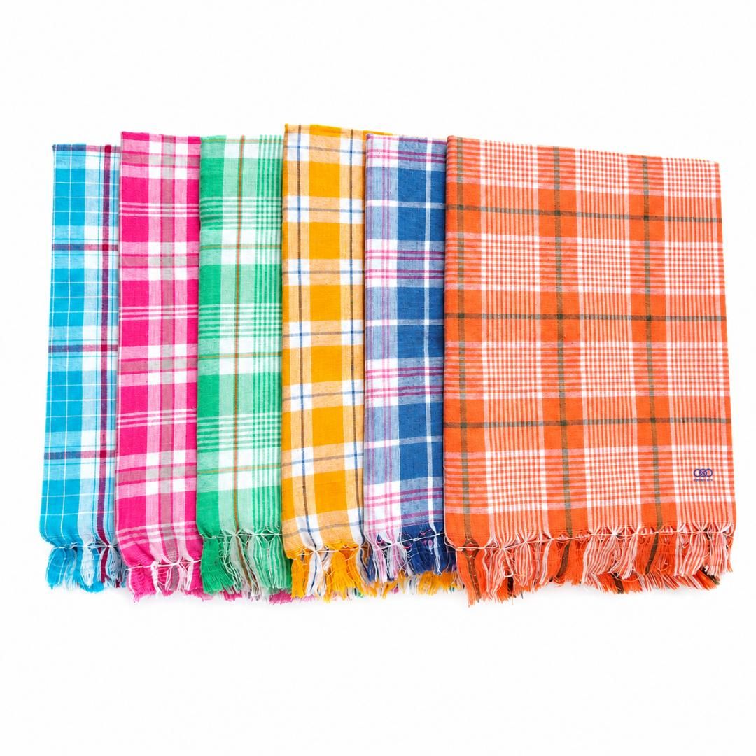 Bright Checks Comfort Towels( Pack of 2 )