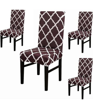 House Of Quirk 1 Seater Polyester Chair Cover ( Pack of 4 )