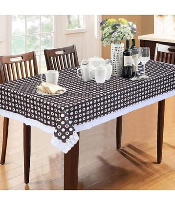 Printed PVC 6 Seater Rectangle Table Cover ( 228 x 152 ) cm Pack of 1 Gray