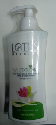 Lotus herbals white glow skin whitening brightening hand & body lotion soft fair & radiant skin 300ml