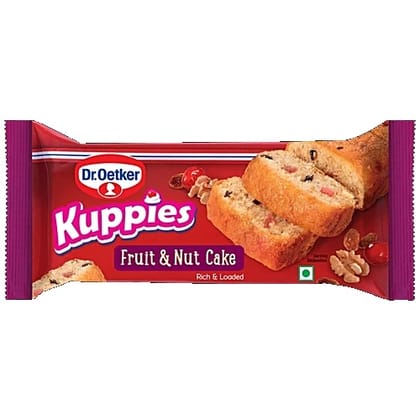 Dr.Oetker Kuppies Fruit & Nut Cake - Soft, Rich In Nutrition, 125 g