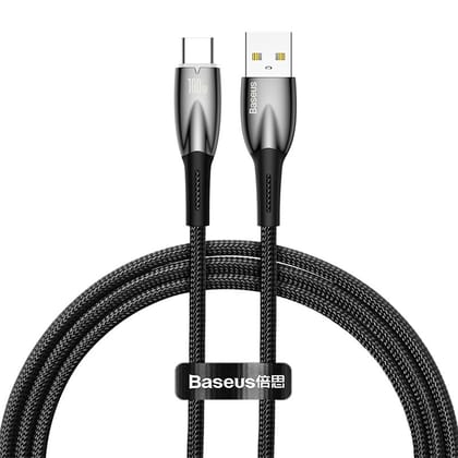Baseus Glimmer Series fast charging cable USB-A - USB-C 100W-1m / Black