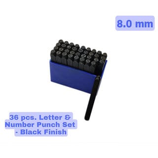 Scorpion Number Punch Set 5/16 - (8 mm) Hardened Steel/Metal Die Jewelers with Case