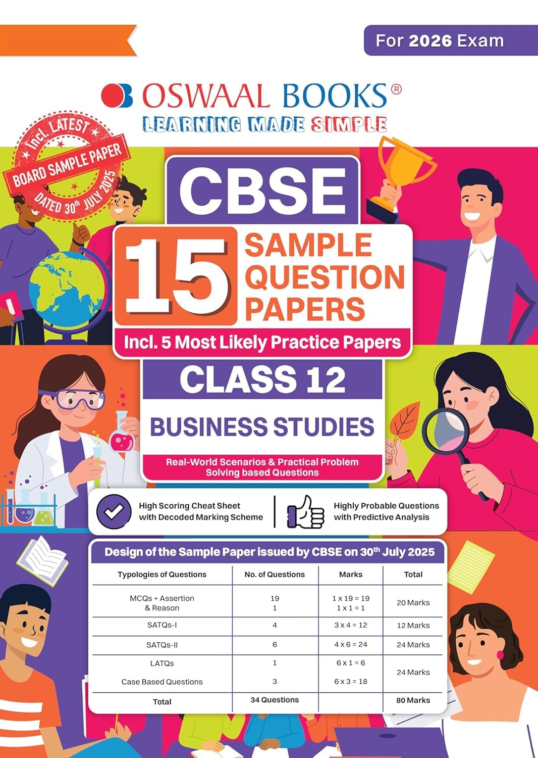 Oswaal CBSE 15 Sample Question Paper Business Studies Class 12 For 2026 Exams March [Paperback] oswaal