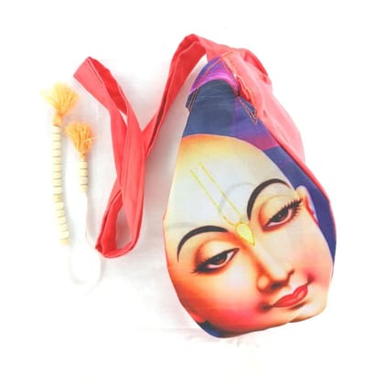 MAYAPURI Mahaprabhu Printed Chanting Bag/Japa Mala Bag with Sakshi Mala Counter