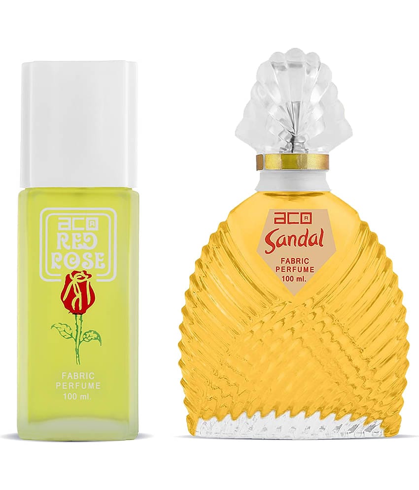 Aco Set of 2 Perfume, Red Rose & Sandal For Men & Women, 100ml Each
