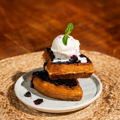 Blueberry Crunchy Waffle