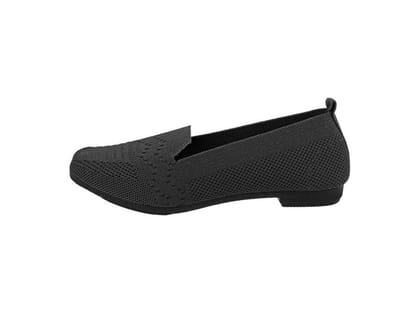 My Debon DL3372 Black Ladies  Full Covering Eva Shoes  - UK 5