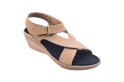Trendz Ladies Beige Sandal-Cream / 8