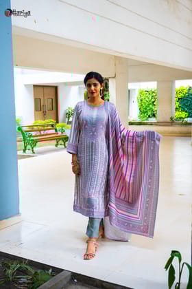 Gray Pashmina Suit Set-s