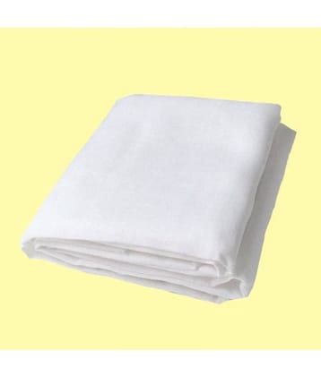 Makhanchor - White Linen Men's Unstitched Shirt Piece ( Pack of 1 )