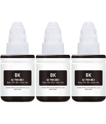 TEQUO For Gi-790 G1010 Black Pack of 3 Cartridge for GI-790 INK Printers G1000,G1010,G1100,G2000,G2002,G2010,G2012,G2100,G3000,G3010,G3012,G3100