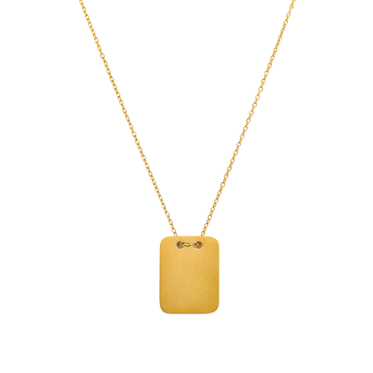 PERSONALISED TAG NECKLACE- 18K GOLD-PLATED