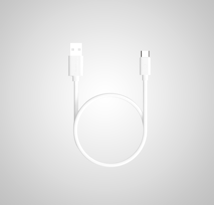 Twance T20W PVC - Type C to USB Charging & data transfer Cable, 1 M, White