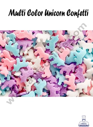 Cake Decor Sugar Candy - Multi Color Unicorn Confetti - 100 gm