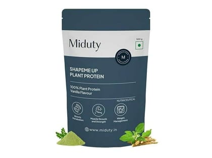 Miduty Shape Me Up Plant Protein,  1.1 lb  Vanilla