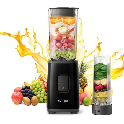 Philips Domestic Appliances Plastic HR2602/90 Mini Blender Mixer Grinder | Smoothie Maker | 350W Power | 2-Jar Capacity | With Variable Speed Control | Perfect for Smoothies, Mixing & More, Black Philips Domestic Appliances Plastic HR2602/90 Mini Blender Philips Domestic Appliances Plastic HR2602/90 Mini Blender Mixer Grinder | Smoothie Maker | 350W Power | 2-Jar Capacity | With Variable Speed Control | Perfect for Smoothies, Mixing & More, Black Philips Domestic Appliances Plastic HR2602/90 Mini Blender