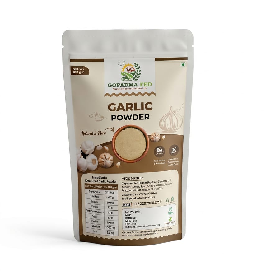Garlic Powder - 100 gm - 100 gm - One stand-up pouch