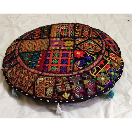 Khamma Ghani Charming Cotton Kantha Cushion Covers-Set of 2 / 18 Inch