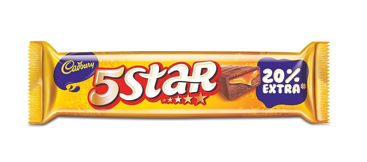 Cadbury 5 Star Chocolate Bar, 19.5 Grams