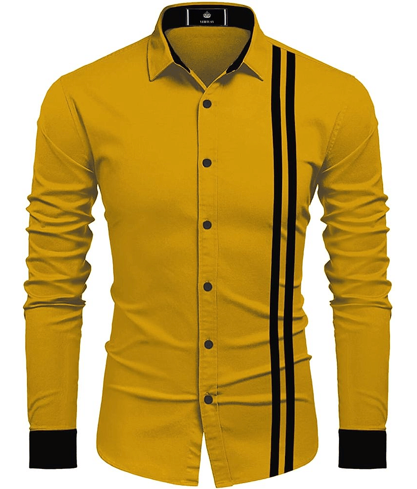 VERTUSY - Cotton Blend Regular Fit Black Men's Casual Shirt ( Pack of 1 )