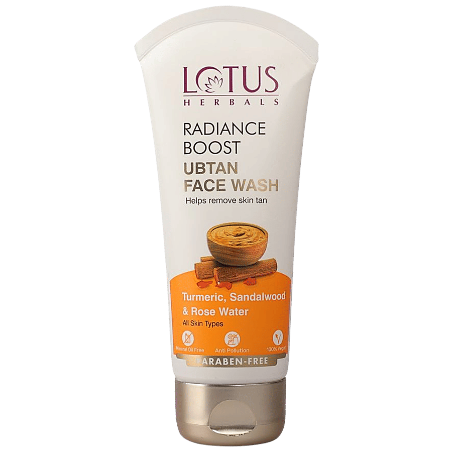Lotus Herbals Radiance Boost Ubtan Face Wash, 100g