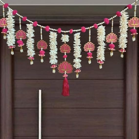 Style Handmade Door Bandarwal Toran (Both Side Lotus)