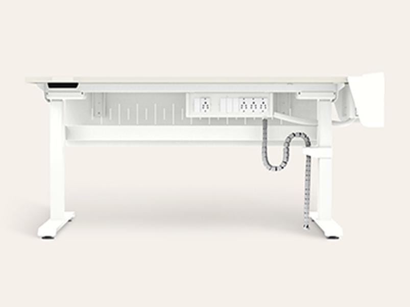 MoveUp - Extra Large Size Adjustable Height Study Table - 1-Year Warranty, Frosty White