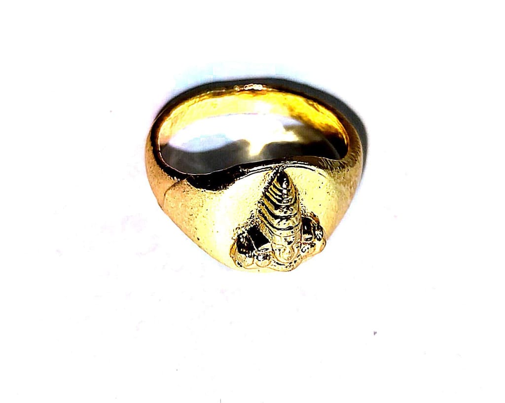 Men's and women's Gold plated Signet Ring