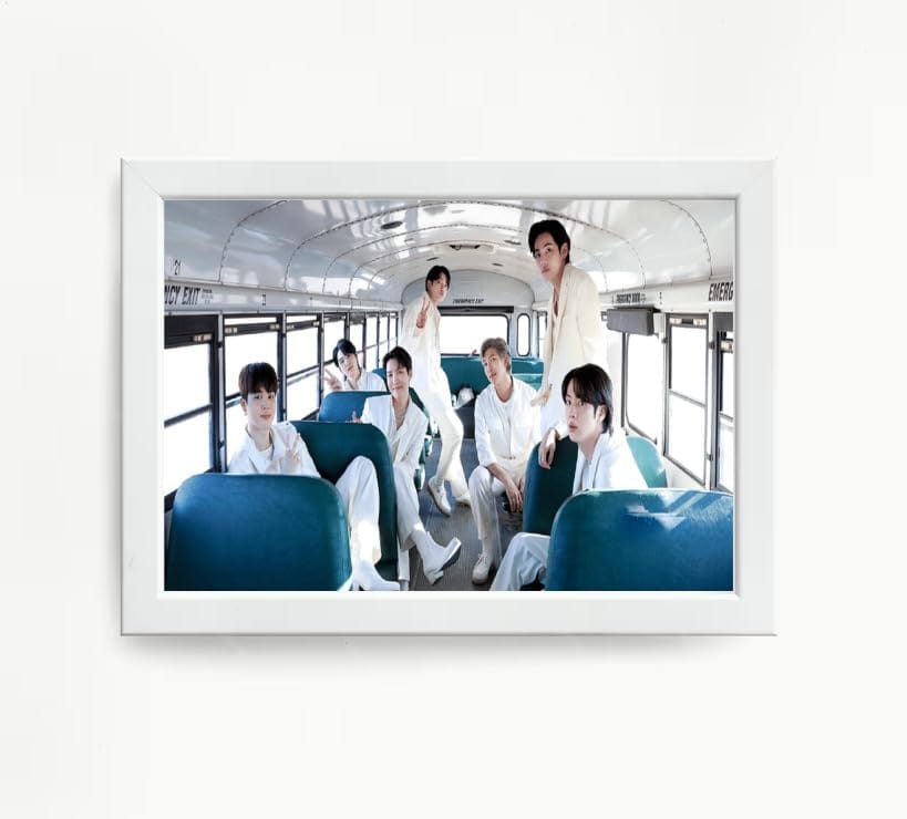 NOKKES Bts Army Bangtan Boy V suga J-Hope Jungkook Jin Jimin Rm 5X7 Inch Size Photo Frame Photo Home Office_EQW282