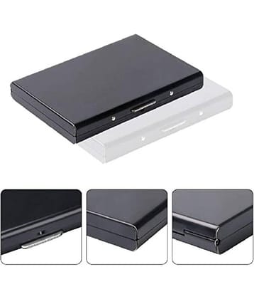 Classic World Metallic Solid Men's RFID Wallet With 6 Slots For Card ( Black , Pack of 1 )