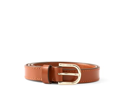 STITCH BOUND BELT-TAN / 32 Inches
