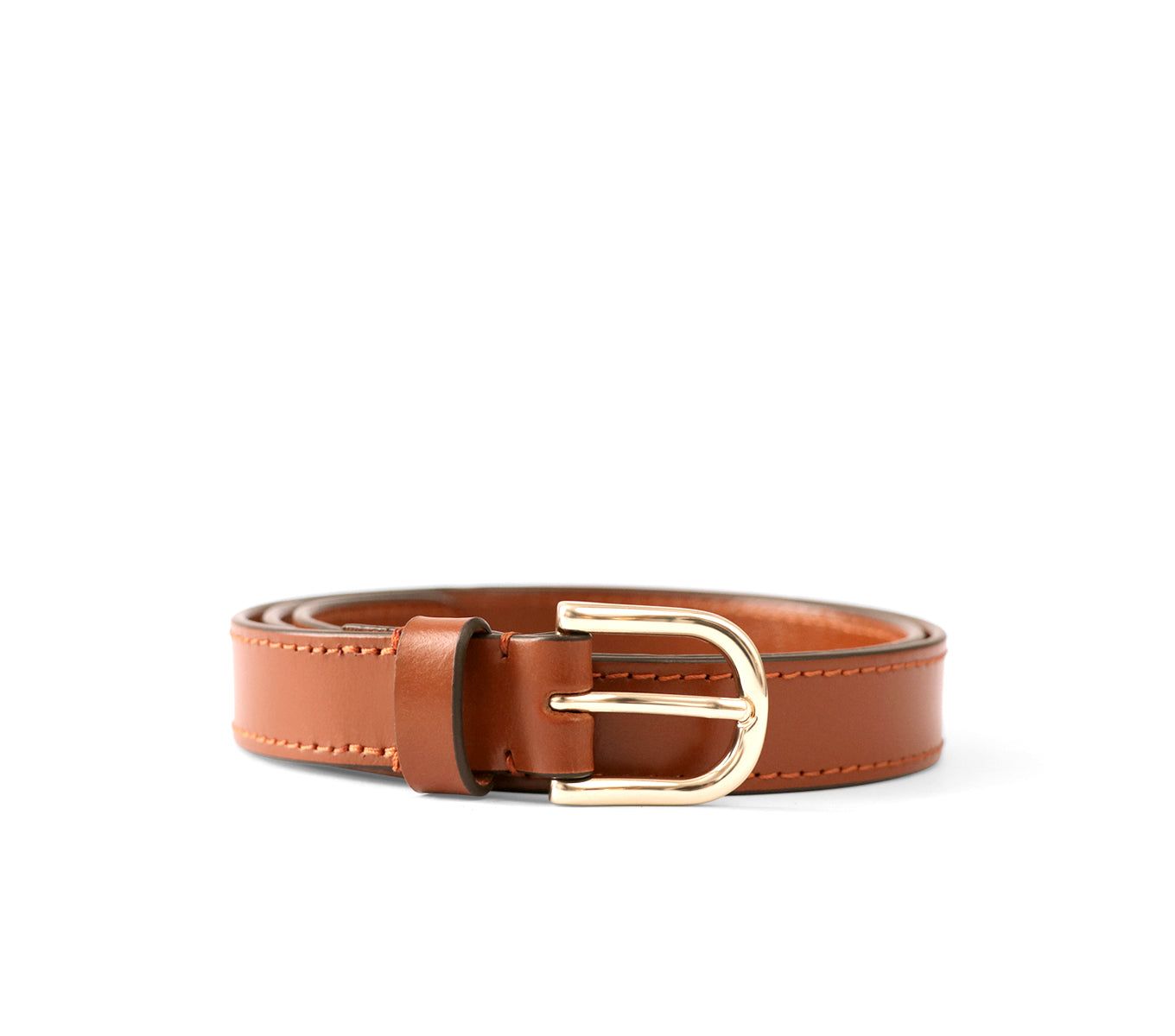 STITCH BOUND BELT-TAN / 32 Inches