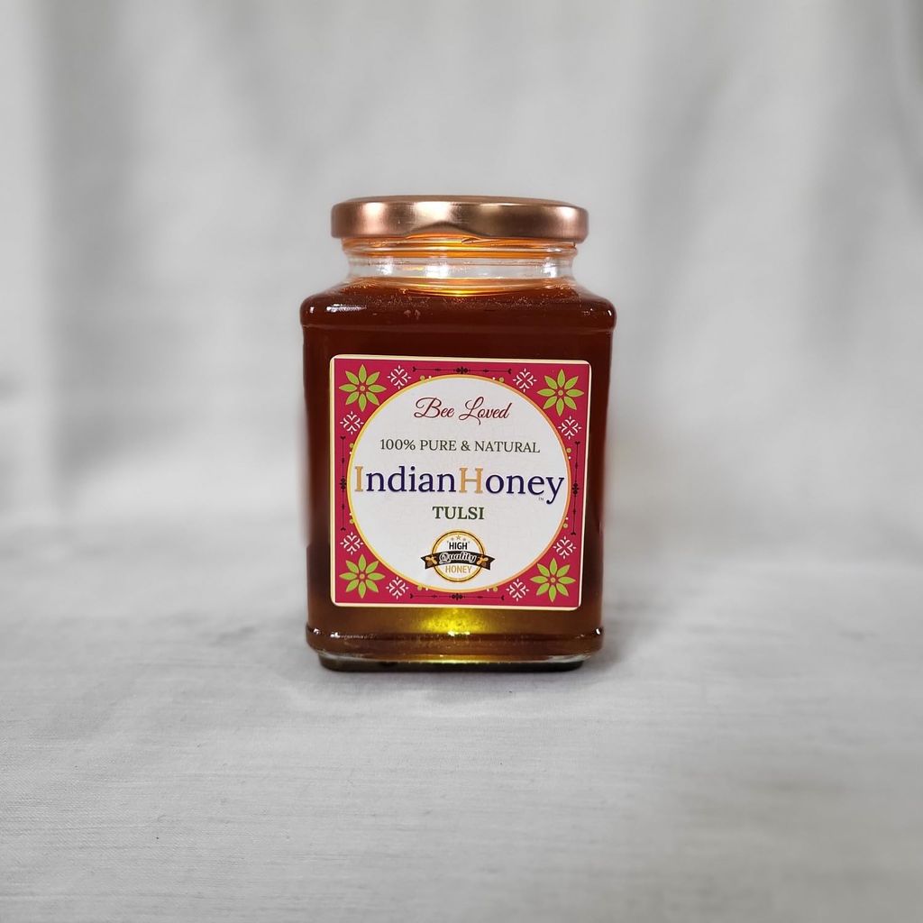 IndianHoney Tulsi Honey A Natural, Aromatic Infused With The Rich Flavor Earthy Freshness