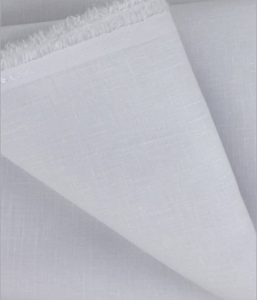 Raymond White Cotton Blend Unstitched Shirt pc