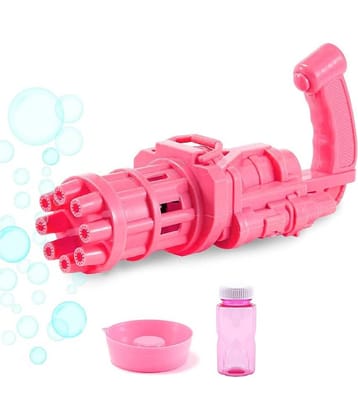 Kidsaholic Bubble Gun for Kids | 8 Holes Bubble Maker Gun for Boys/Girls | New Gatling Bubble Gun for Kids
