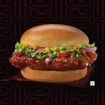 Korean Spicy Chicken Burger. Korean Spicy Chicken Burger.